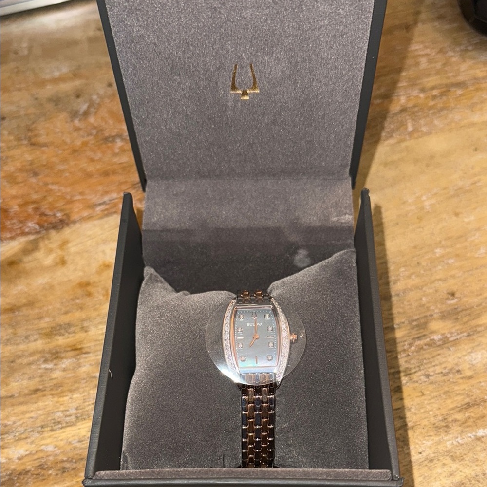 Bulova Silver and Gold Bracelet Timeless Elegance